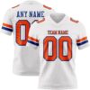 White2267 Custom White Orange-Royal Authentic Football Jersey