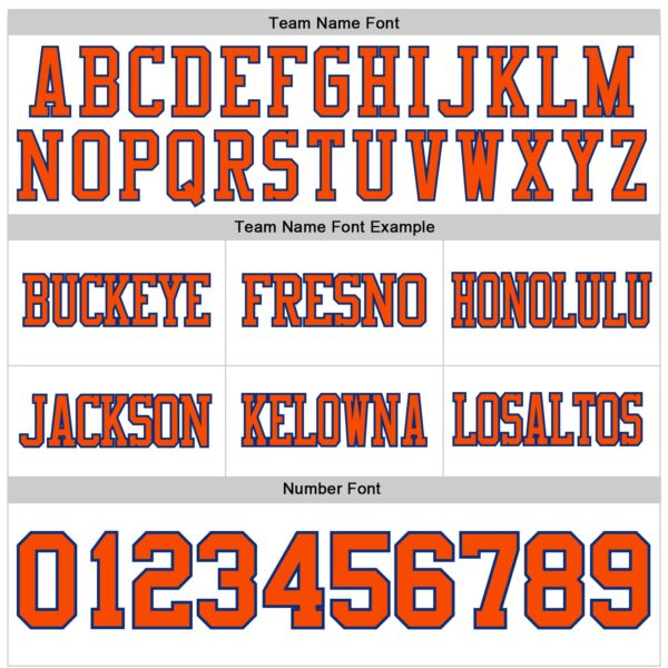 Custom White Orange-Royal Authentic Football Jersey