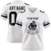 Custom White Black-Gray Authentic Football Jersey