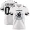 White2282-1 Custom White Black-Gray Authentic Football Jersey