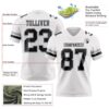 Custom White Black-Gray Authentic Football Jersey