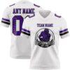 Custom White Purple-Black Authentic Football Jersey