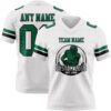 Custom White Kelly Green-Black Authentic Football Jersey