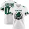 White2284-1 Custom White Kelly Green-Black Authentic Football Jersey