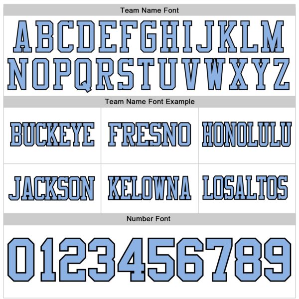 Custom White Light Blue-Black Authentic Football Jersey