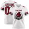 White2286-1 Custom White Cardinal-Black Authentic Football Jersey