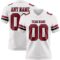 White2286 Custom White Cardinal-Black Authentic Football Jersey