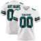 White2290 Custom White Midnight Green-Black Authentic Football Jersey