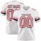 White2291 Custom White Medium Pink-Black Authentic Football Jersey