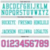 Custom White Pink-Aqua Authentic Football Jersey