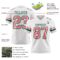 White2310-2 Custom White Medium Pink-Kelly Green Authentic Football Jersey