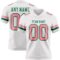 White2310 Custom White Medium Pink-Kelly Green Authentic Football Jersey