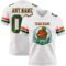 White2313-1 Custom White Kelly Green-Orange Authentic Football Jersey