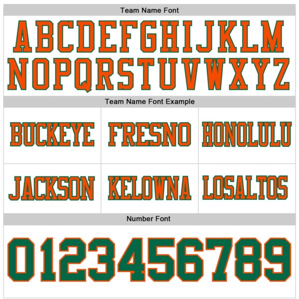 Custom White Kelly Green-Orange Authentic Football Jersey