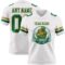 White2314-1 Custom White Kelly Green-Old Gold Authentic Football Jersey