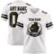 White2326-1 Custom White Olive-Black Authentic Football Jersey