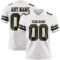 White2326 Custom White Olive-Black Authentic Football Jersey