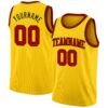 Custom Yellow Red-Black Authentic Basketball Jersey
