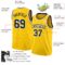 Custom Yellow Navy-White Authentic Basketball Jersey