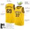 Custom Yellow Brown-White Authentic Basketball Jersey