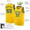 Custom Yellow Green-White Authentic Basketball Jersey