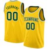 Custom Yellow Green-White Authentic Basketball Jersey
