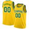 Custom Yellow Kelly Green-White Authentic Basketball Jersey
