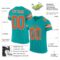 aqua_0001-1 Custom Aqua Orange-White Mesh Authentic Football Jersey