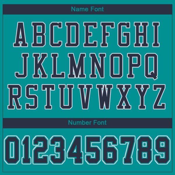 Custom Aqua Navy-White Mesh Authentic Football Jersey