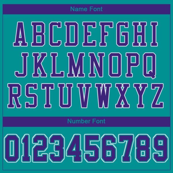 aqua_0003-4 Custom Aqua Purple-White Mesh Authentic Football Jersey