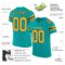 aqua_0004-1 Custom Aqua Gold-Black Mesh Authentic Football Jersey