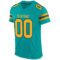 aqua_0004-2 Custom Aqua Gold-Black Mesh Authentic Football Jersey
