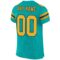 aqua_0004-3 Custom Aqua Gold-Black Mesh Authentic Football Jersey