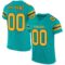 aqua_0004 Custom Aqua Gold-Black Mesh Authentic Football Jersey