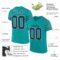 aqua_0008-1 Custom Aqua Navy-White Mesh Authentic Football Jersey