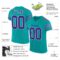 aqua_0009-1 Custom Aqua Purple-White Mesh Authentic Football Jersey