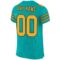 aqua_0010-3 Custom Aqua Gold-Black Mesh Authentic Football Jersey
