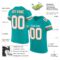 aqua_0021-3 Custom Aqua White-Orange Mesh Authentic Football Jersey