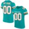 aqua_0021 Custom Aqua White-Orange Mesh Authentic Football Jersey