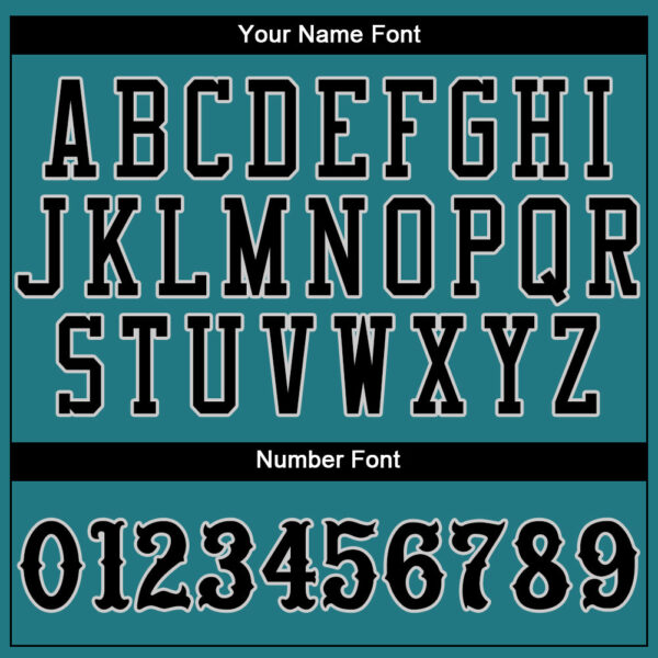 Custom Teal Black-Gray Authentic Baseball Jersey