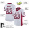 Custom White Cardinal-Black Drift Fashion Football Jersey