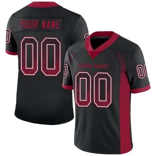 arizona_0035 Custom Black Cardinal-White Drift Fashion Football Jersey