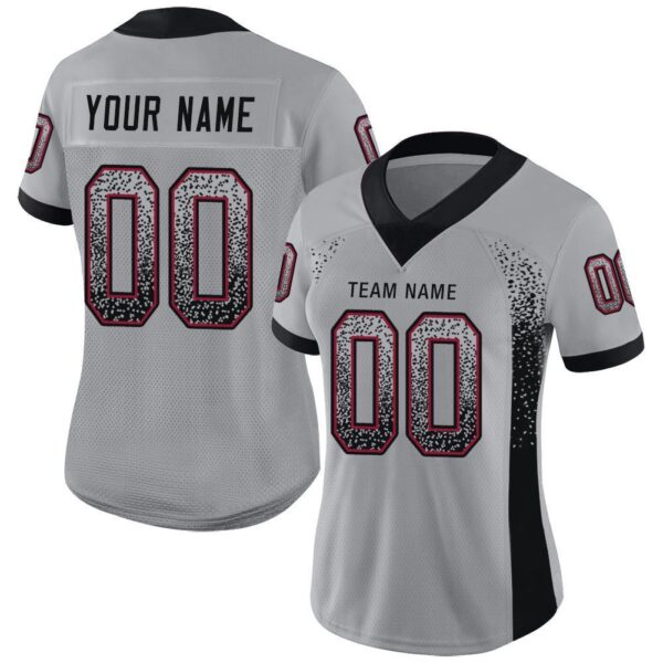 arizona_0040 Custom Light Gray Black-Cardinal Drift Fashion Football Jersey