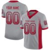 Custom Light Gray Red-Black Drift Fashion Football Jersey