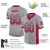 Custom Light Gray Red-Black Drift Fashion Football Jersey