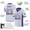Custom White Purple-Old Gold Drift Fashion Football Jersey