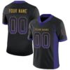 Custom Black Purple-Old Gold Drift Fashion Football Jersey