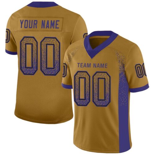 baltimore_0035 Custom Old Gold Purple-Black Drift Fashion Football Jersey
