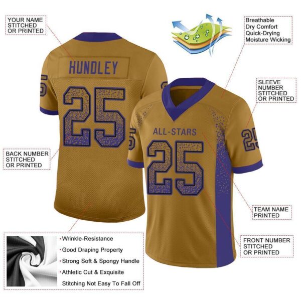 baltimore_0036-1 Custom Old Gold Purple-Black Drift Fashion Football Jersey