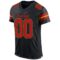 Custom Black Scarlet-Gold Mesh Authentic Football Jersey